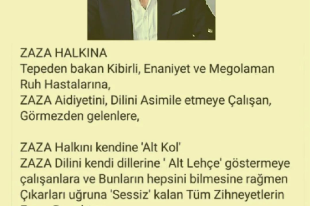 MURAT BUKAN : PKK VE ERMENİ DİASPORASININ SON YILLARDA ZAZALAR VE ZAZA BÖLGESİNDE Kİ FAALİYETLERİ